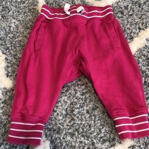 Hanna Andersson pink baby girl sweatpants